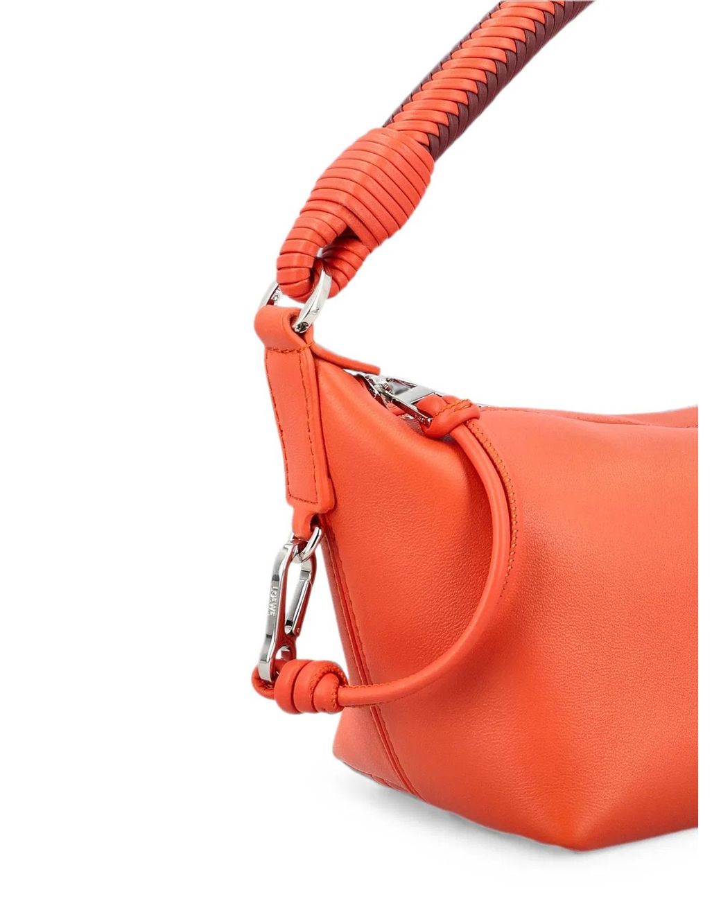 Loewe Red Mini Cala Braided-Handle Leather Tote Bag