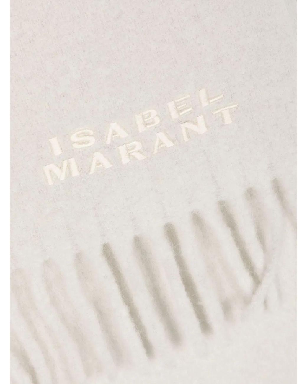 Isabel Marant White Firny Wool Scarf