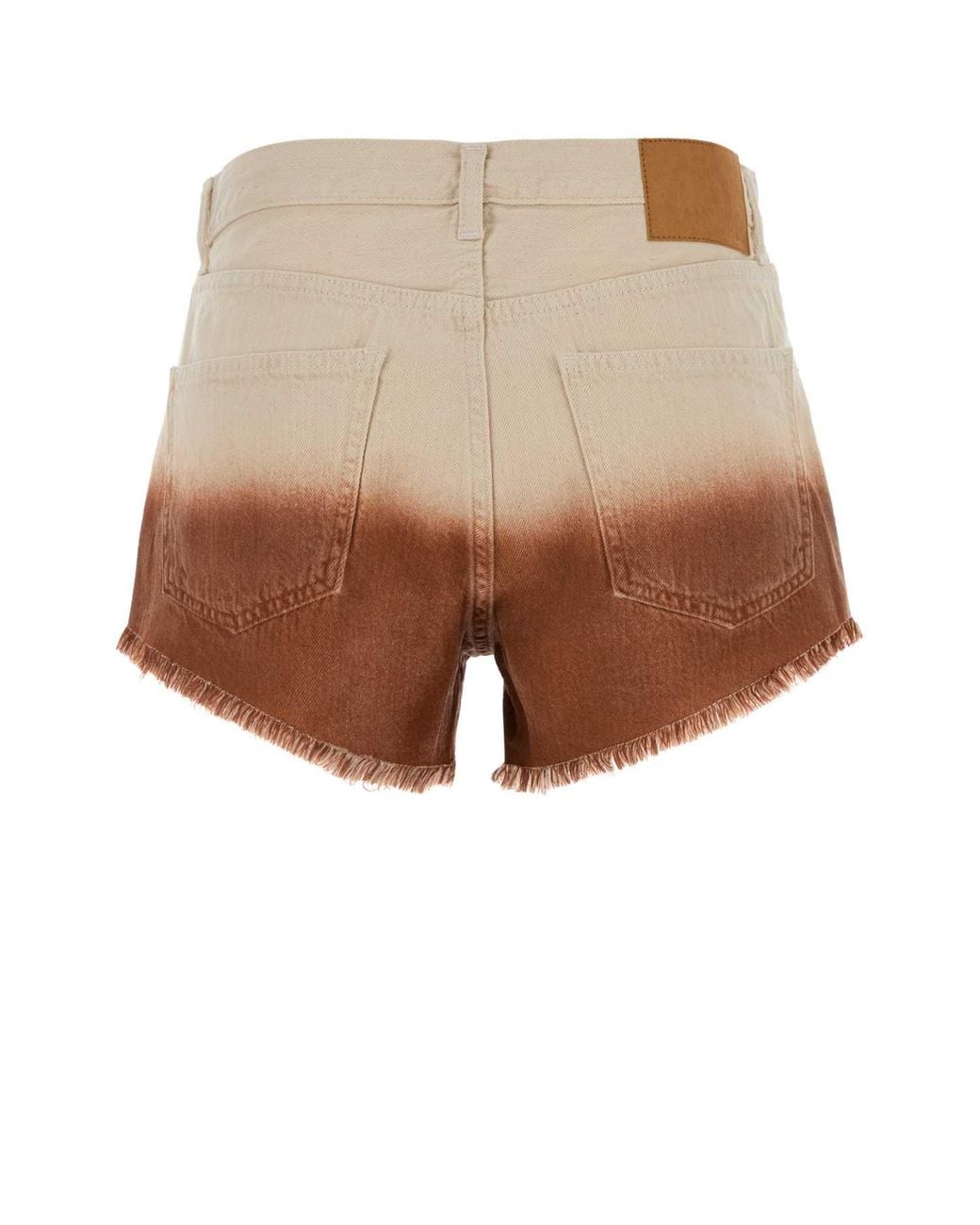 Alanui Natural Shades Of Eden Denim Shorts