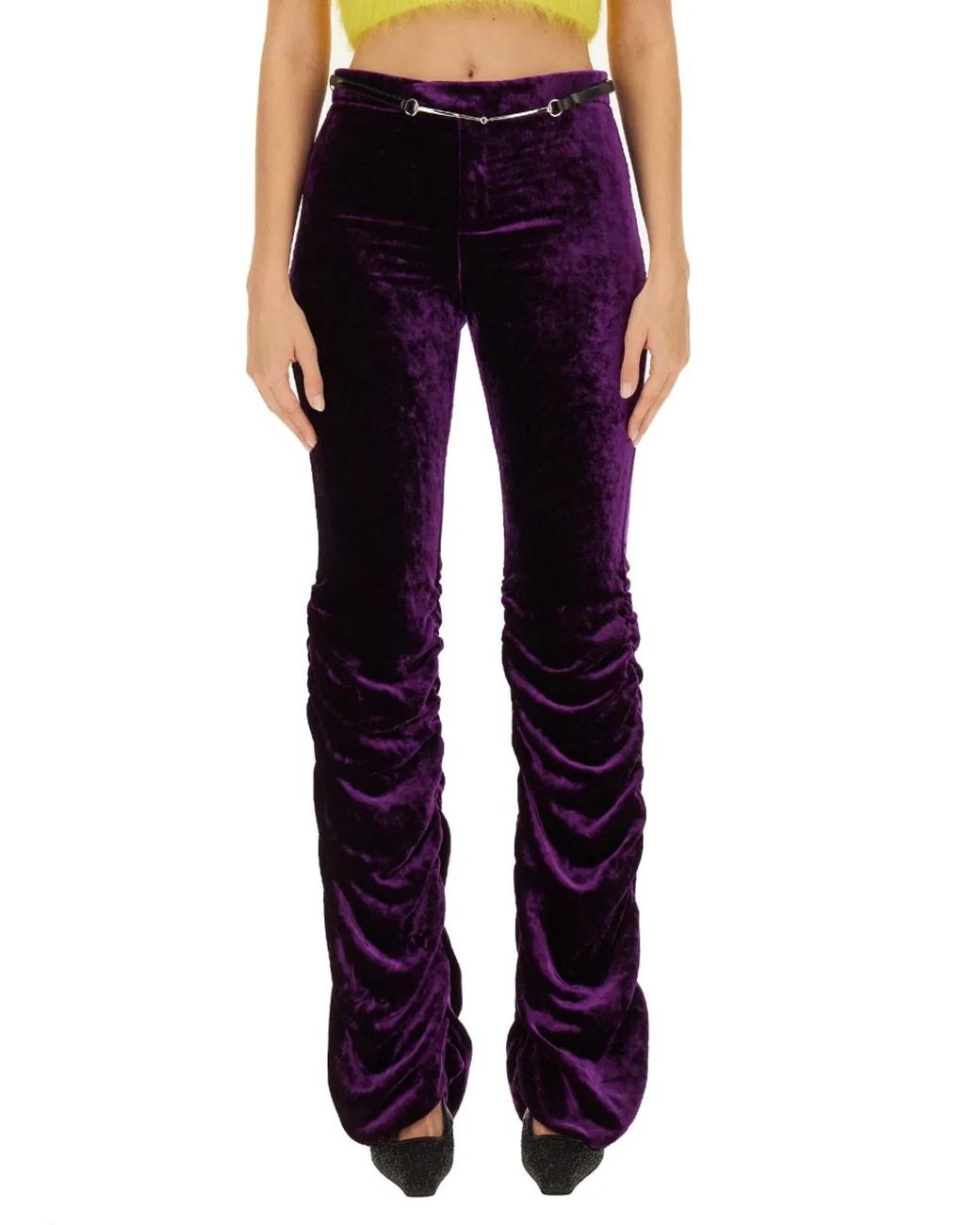Gucci Blue Skinny Flat Front Pants