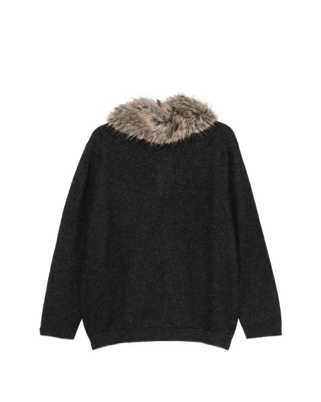 Semicouture Black Arabella Wool Cardigan
