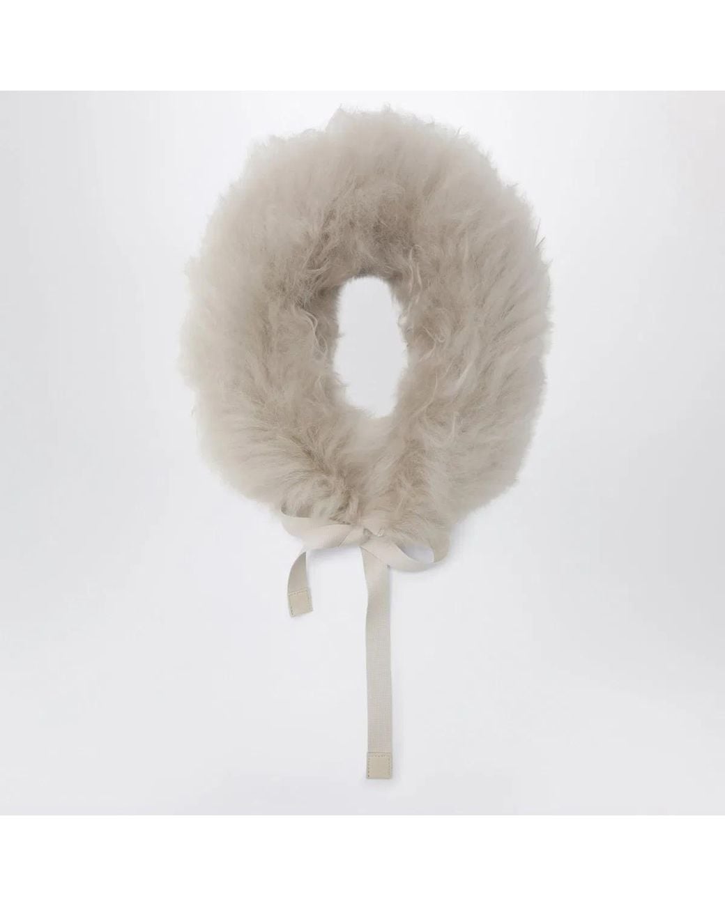 Max Mara Natural Ivory Shearling Collar