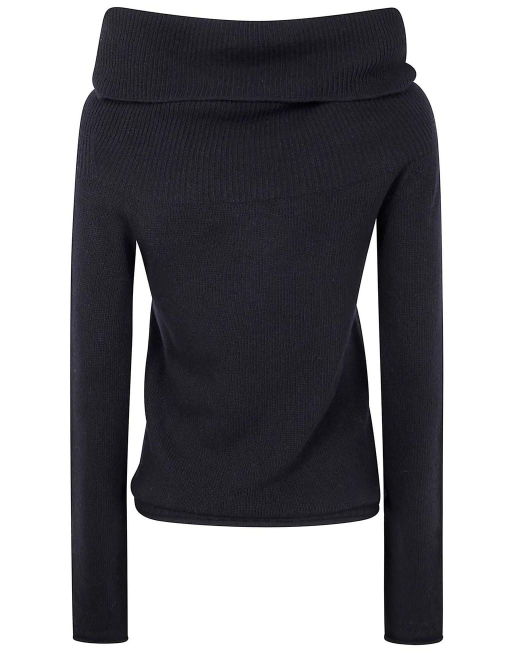 Nuur Blue Long Sleeves Boat Neck Sweater