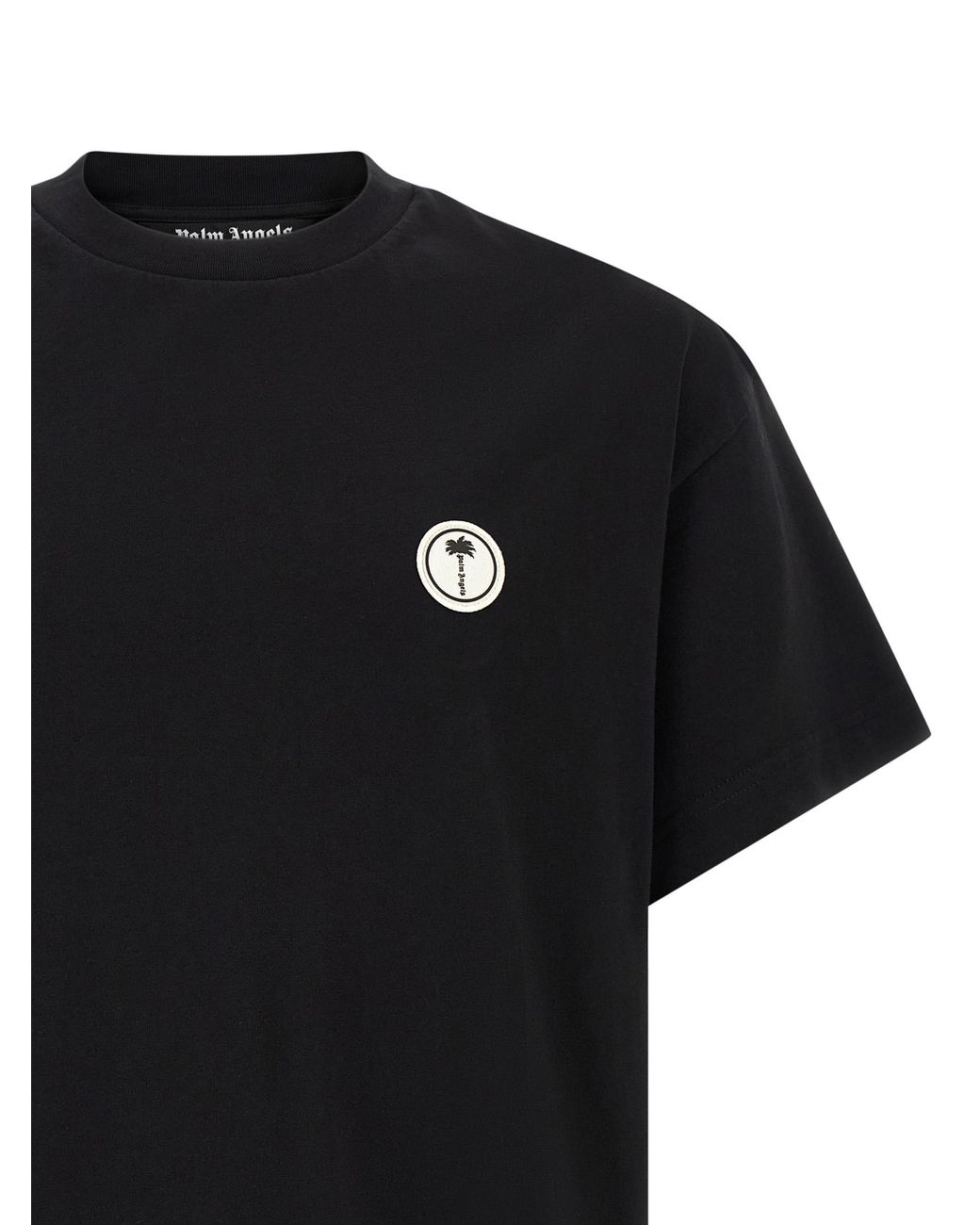 Palm Angels Black Logo Patch T-Shirt for men