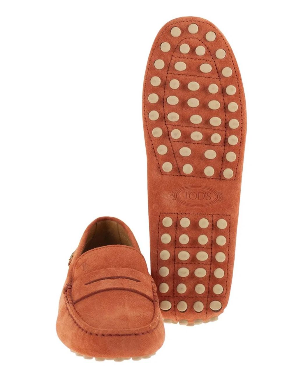 Tod's White Suede Rubber Sole Loafer