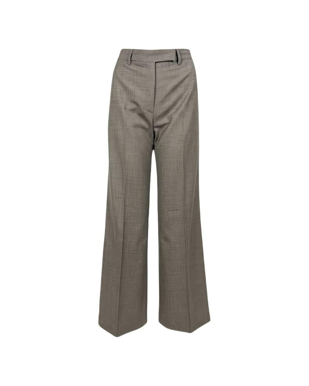 Seventy Gray Melange Wide Leg Trousers