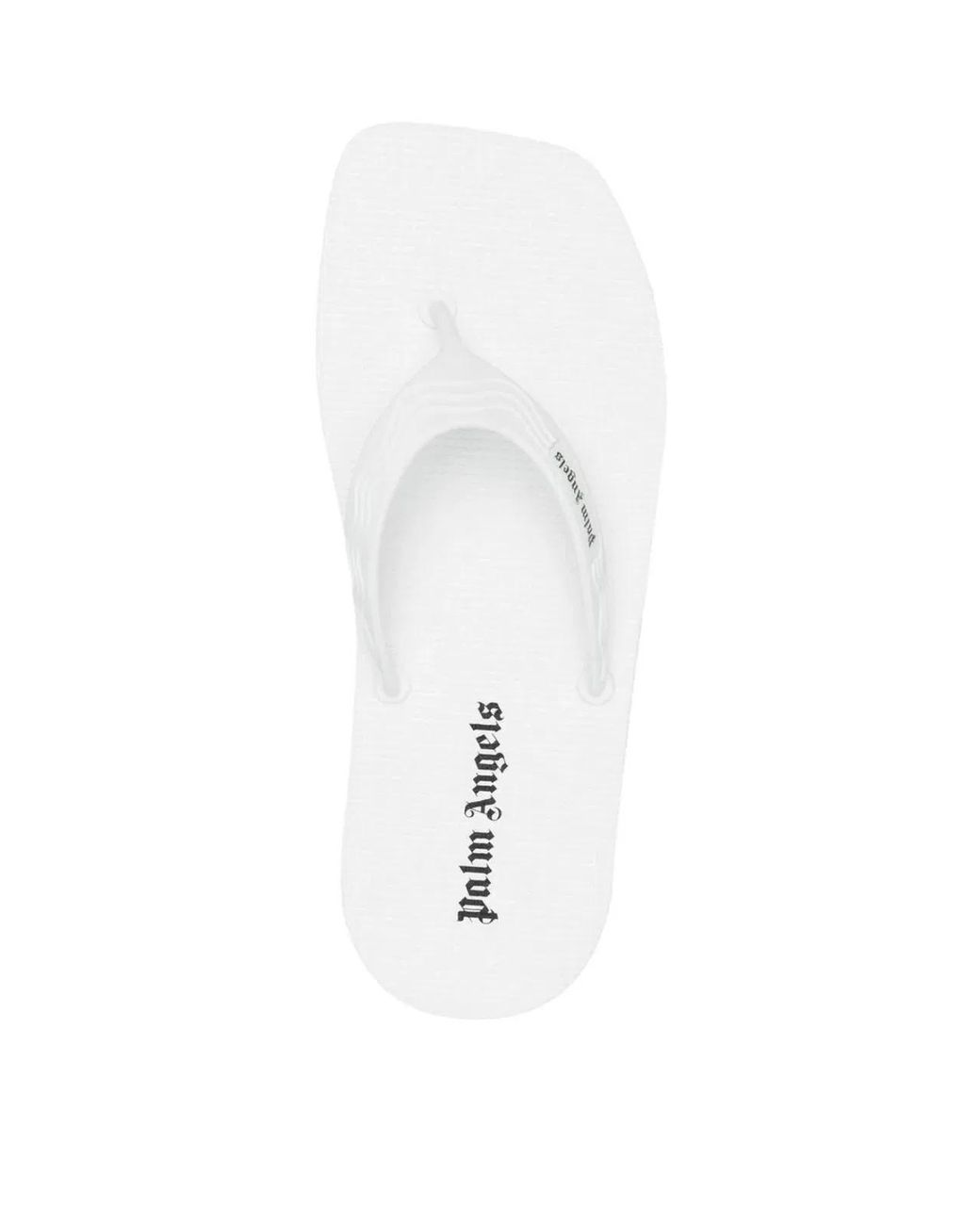 Palm Angels White Logo Flip Flops Sandals