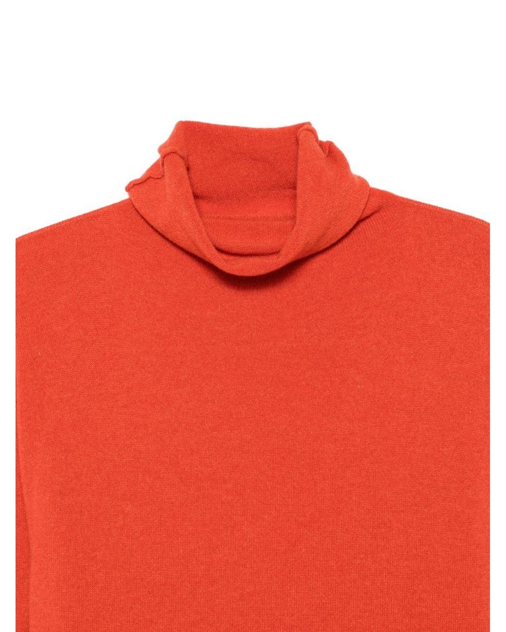 C.t. Plage Red Cashmere Turtle-Neck Sweater