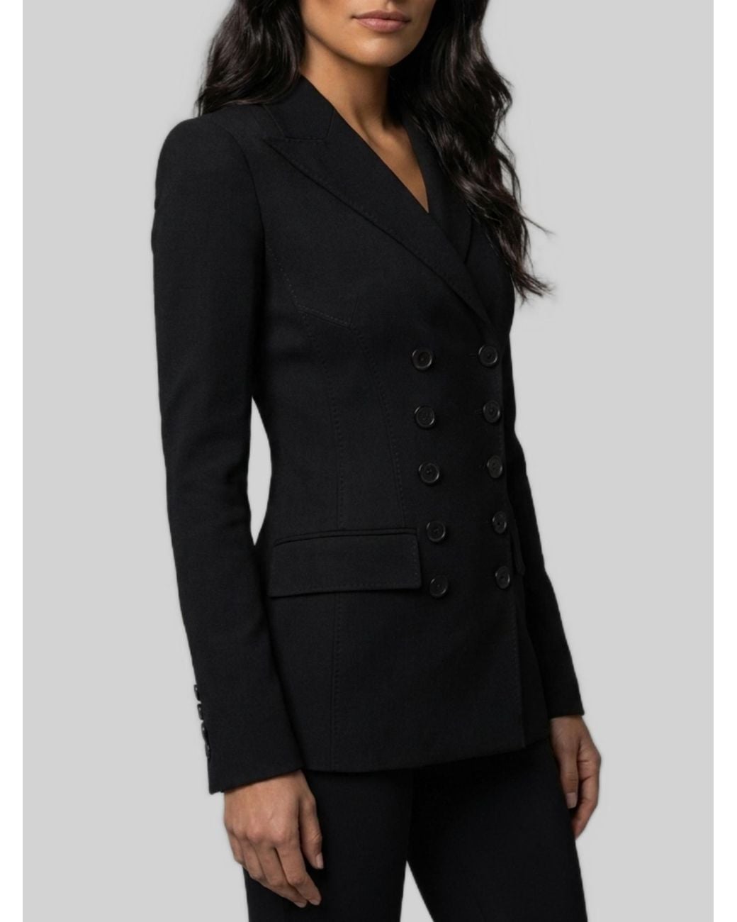 Dolce & Gabbana Black Dolce & Gabbana Doublebreasted Wool Jacket