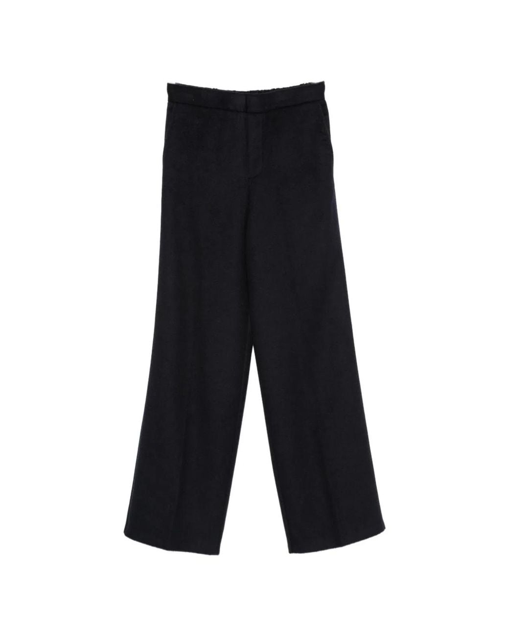 Semicouture White Lilia Wool Trousers