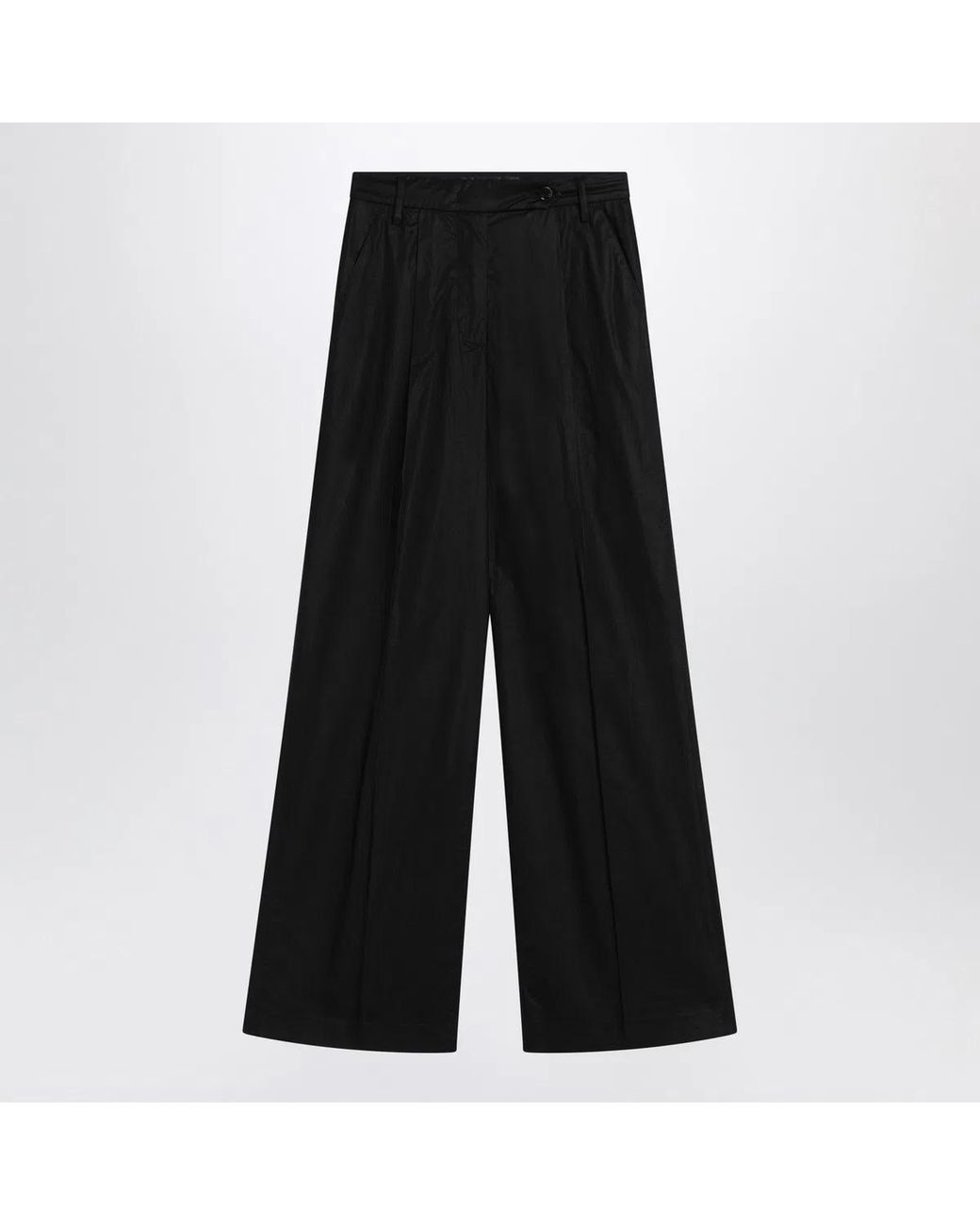 Department 5 Black Wide Cotton Pants
