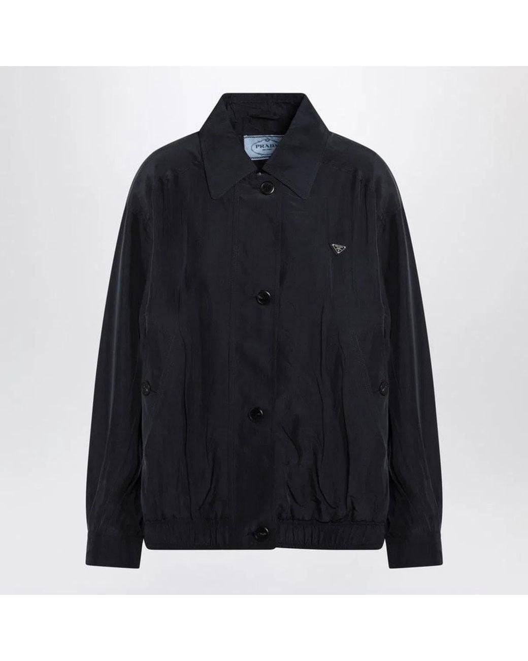 Prada Black Silk Blouson