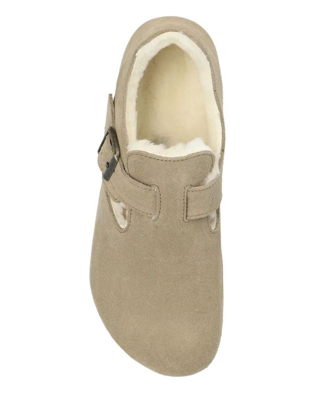 Birkenstock Brown "London" Suede Shearling Shoes