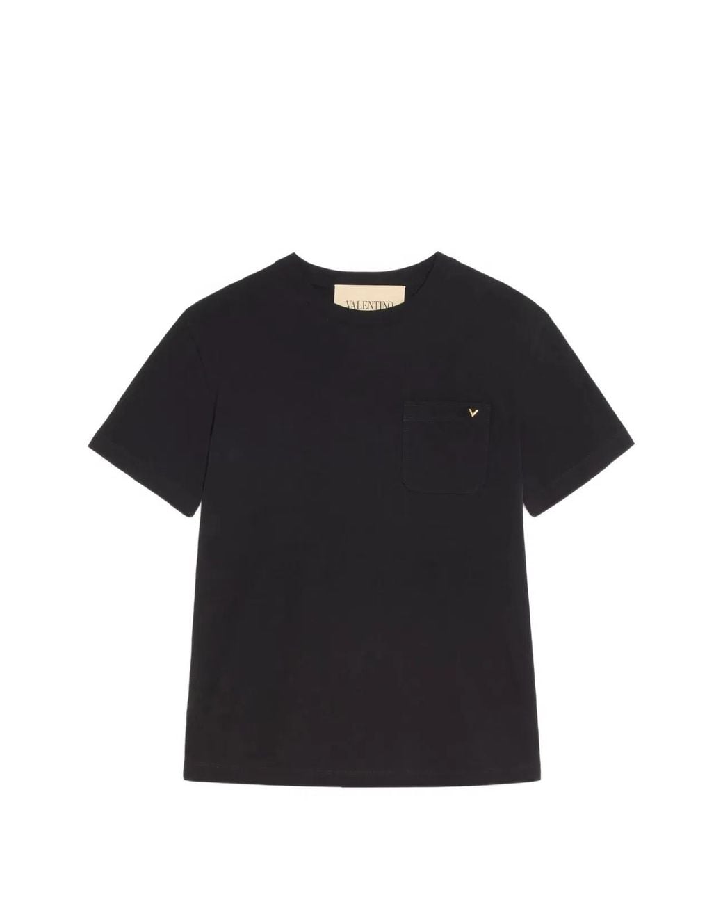 Valentino Black T-Shirt Jersey Vgold for men