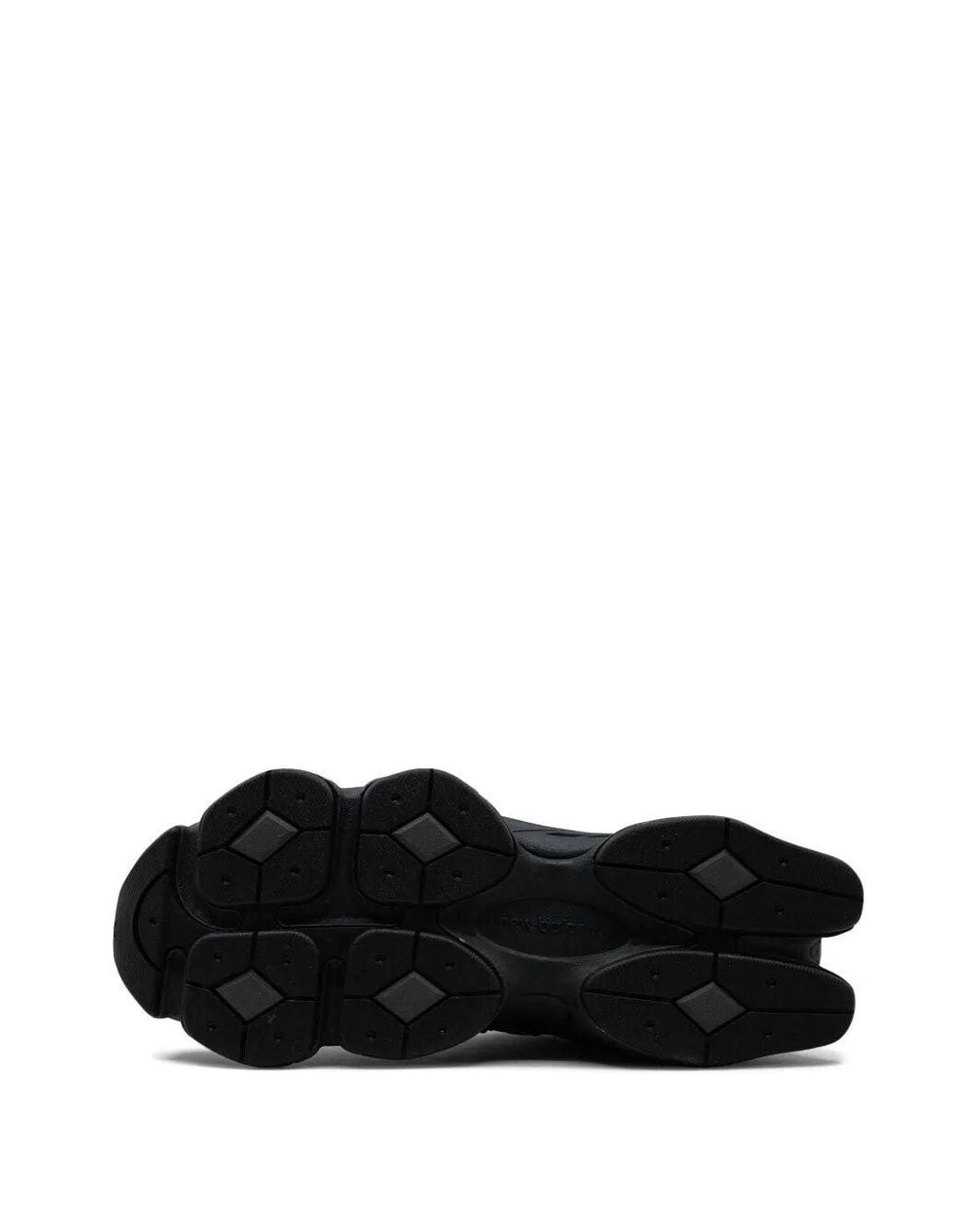 New Balance Black Leather Synthetic Mesh Sneakers