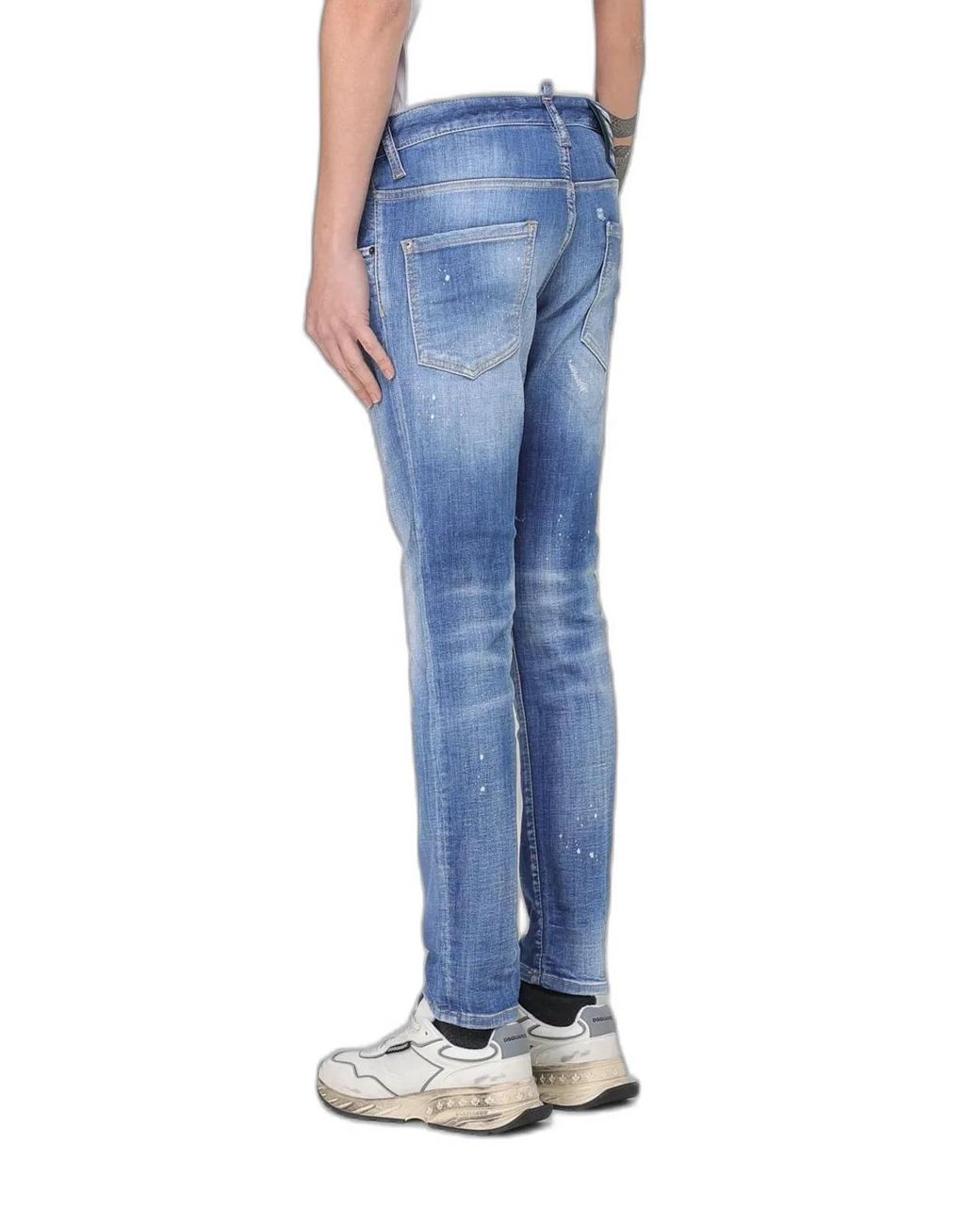 DSquared² Blue Pants 5 Pockets for men