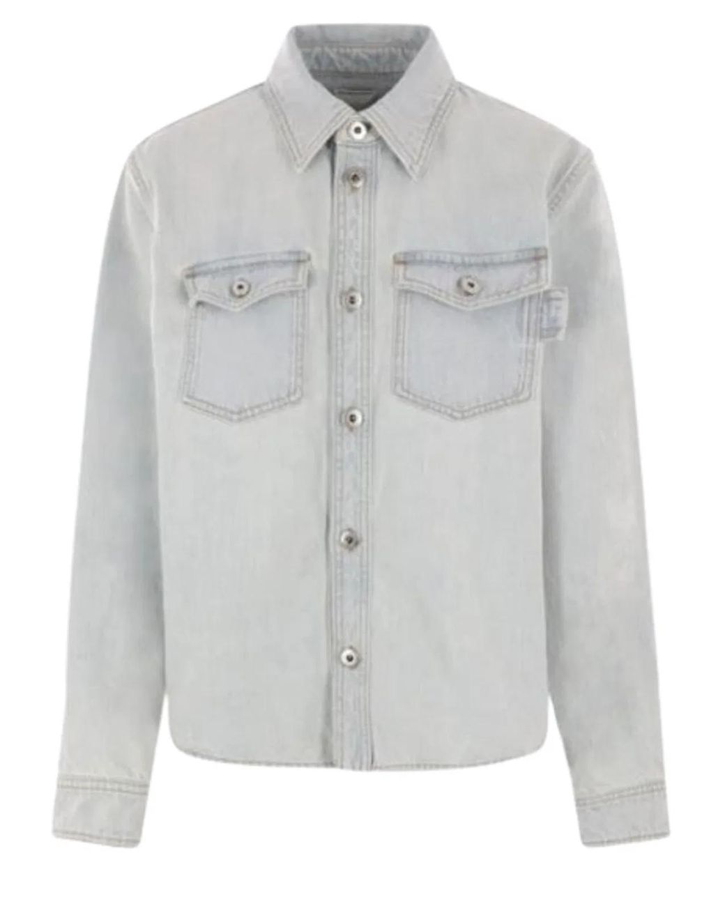 Bottega Veneta Gray Denim Shirt