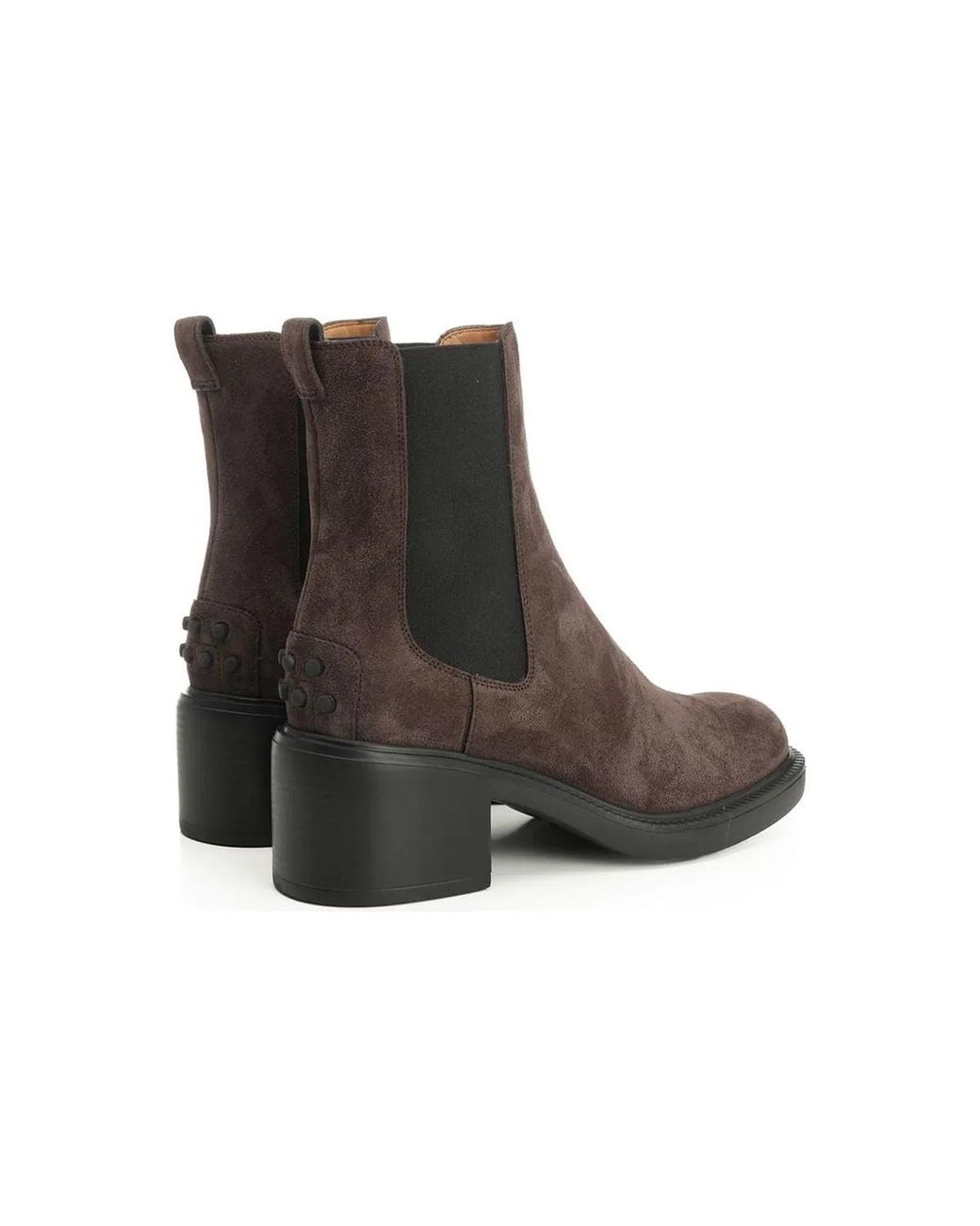Tod's Brown Calf Leather Polyester Flat Shoes