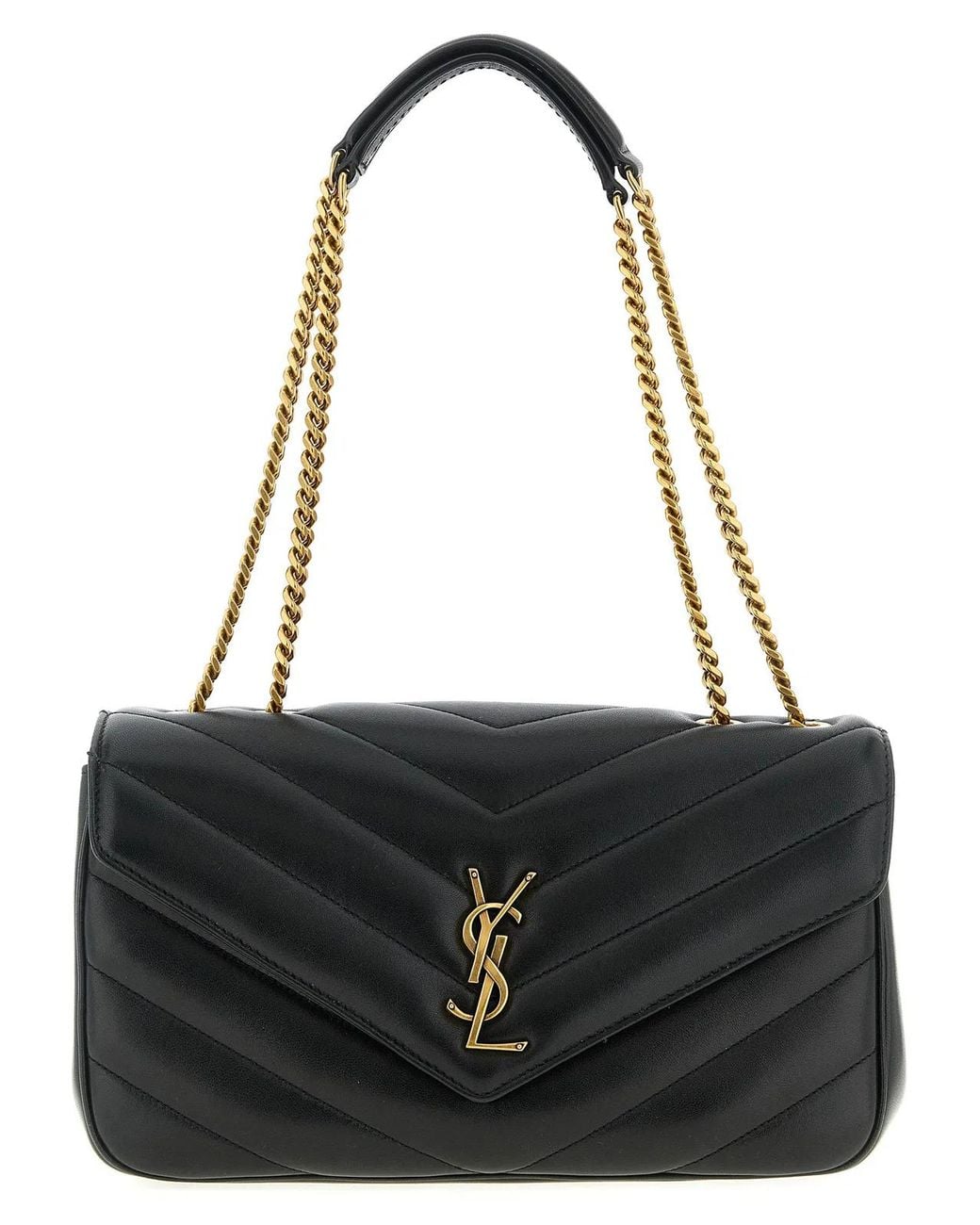 Saint Laurent Black 'Loulou' Medium Shoulder Bag