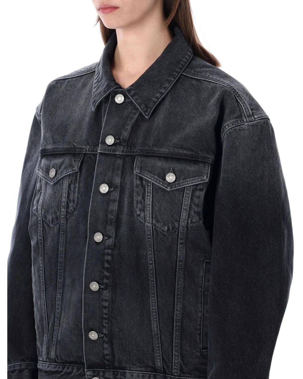 Saint Laurent Black Oversized 70S Denim Jacket