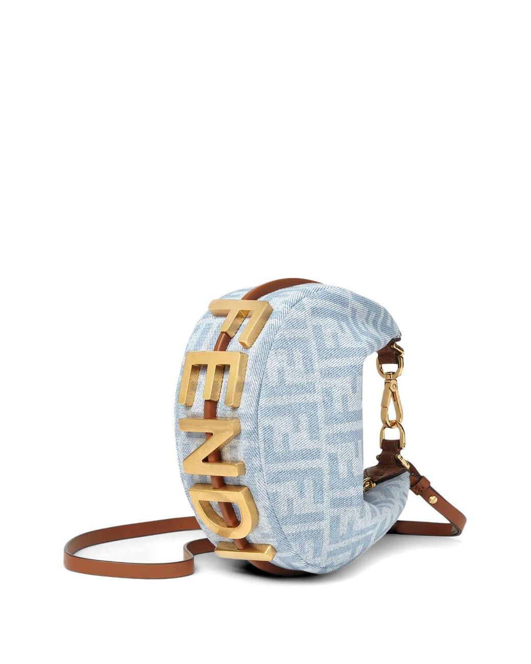 Fendi Blue Borsa Graphy Mini