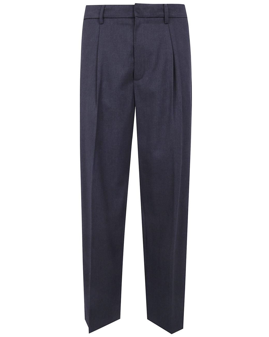 DUNST Blue Pleated Semi-Wide Slacks for men