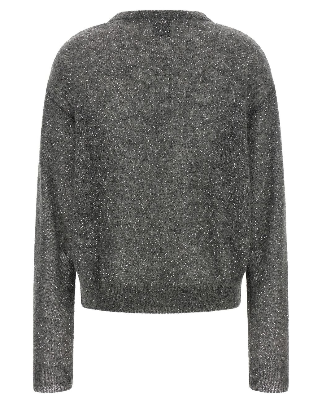Nude Gray Micro Sequin Sweater