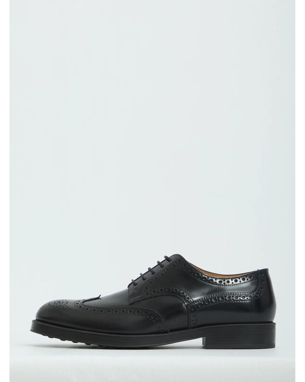 Tod's White Laced Up Shoes With Perforations for men