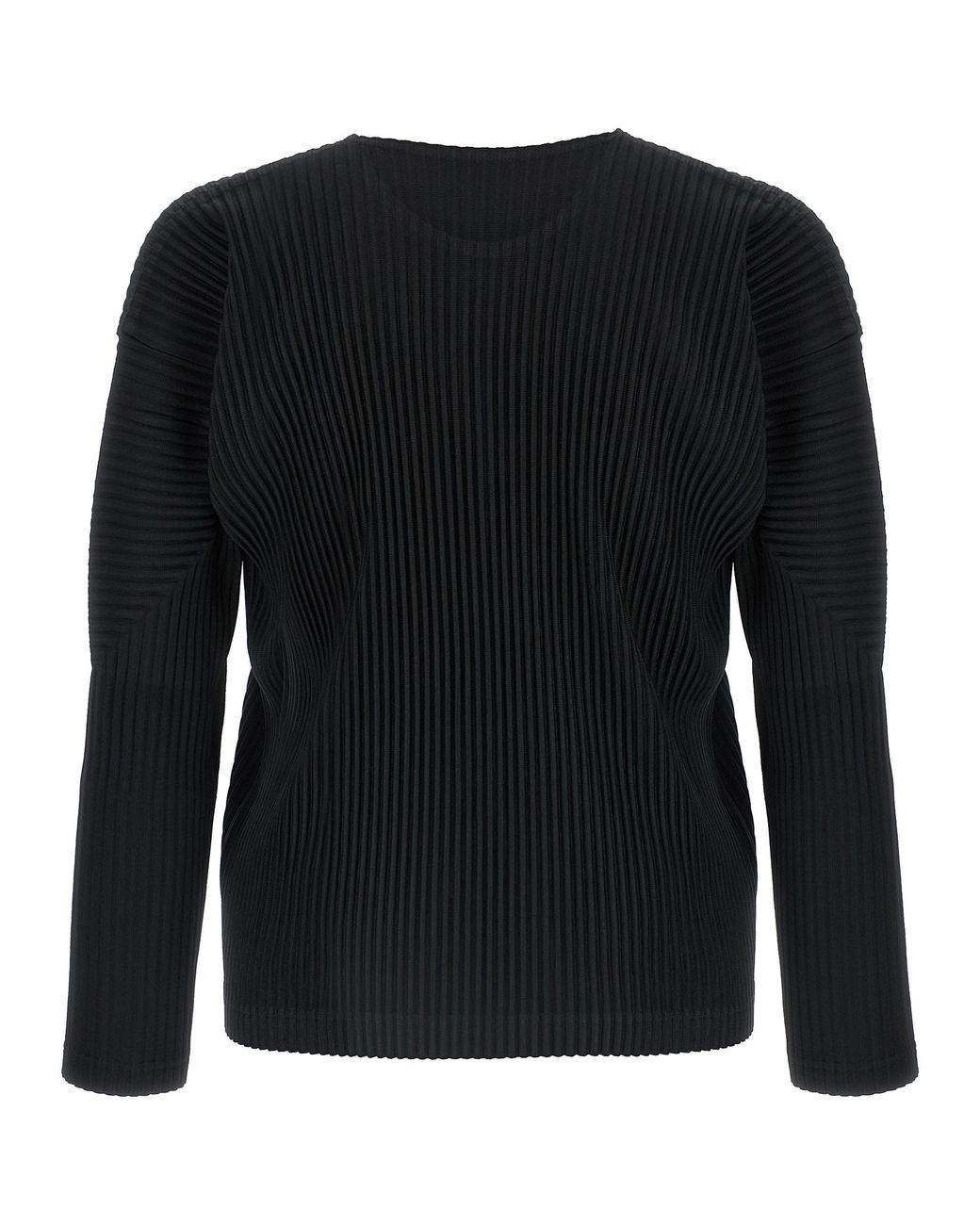 Homme Plissé Issey Miyake Black Crew Neck T-Shirt for men