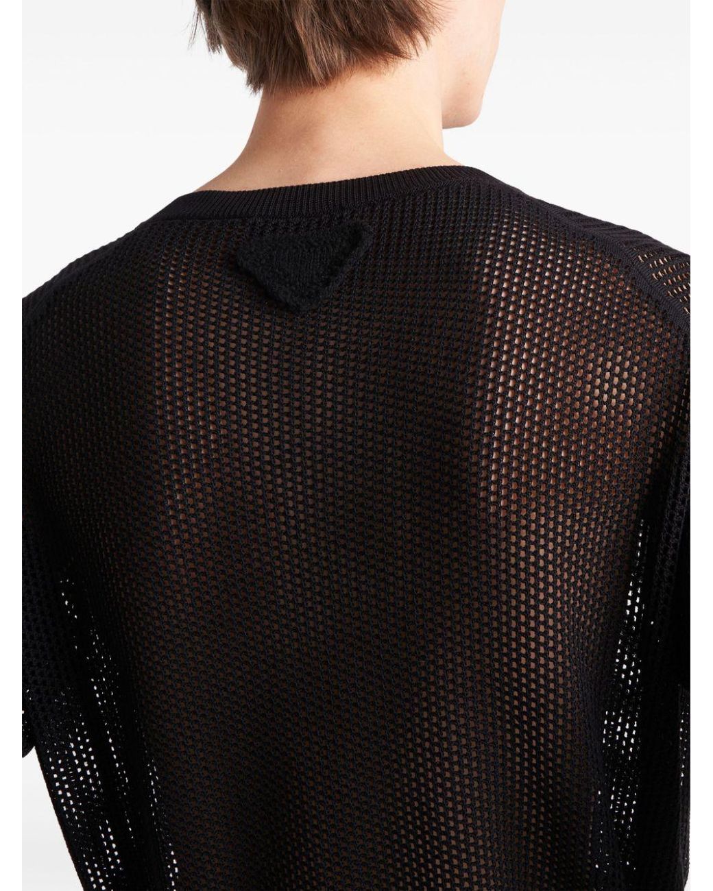 Prada Black Knitted T-Shirt for men