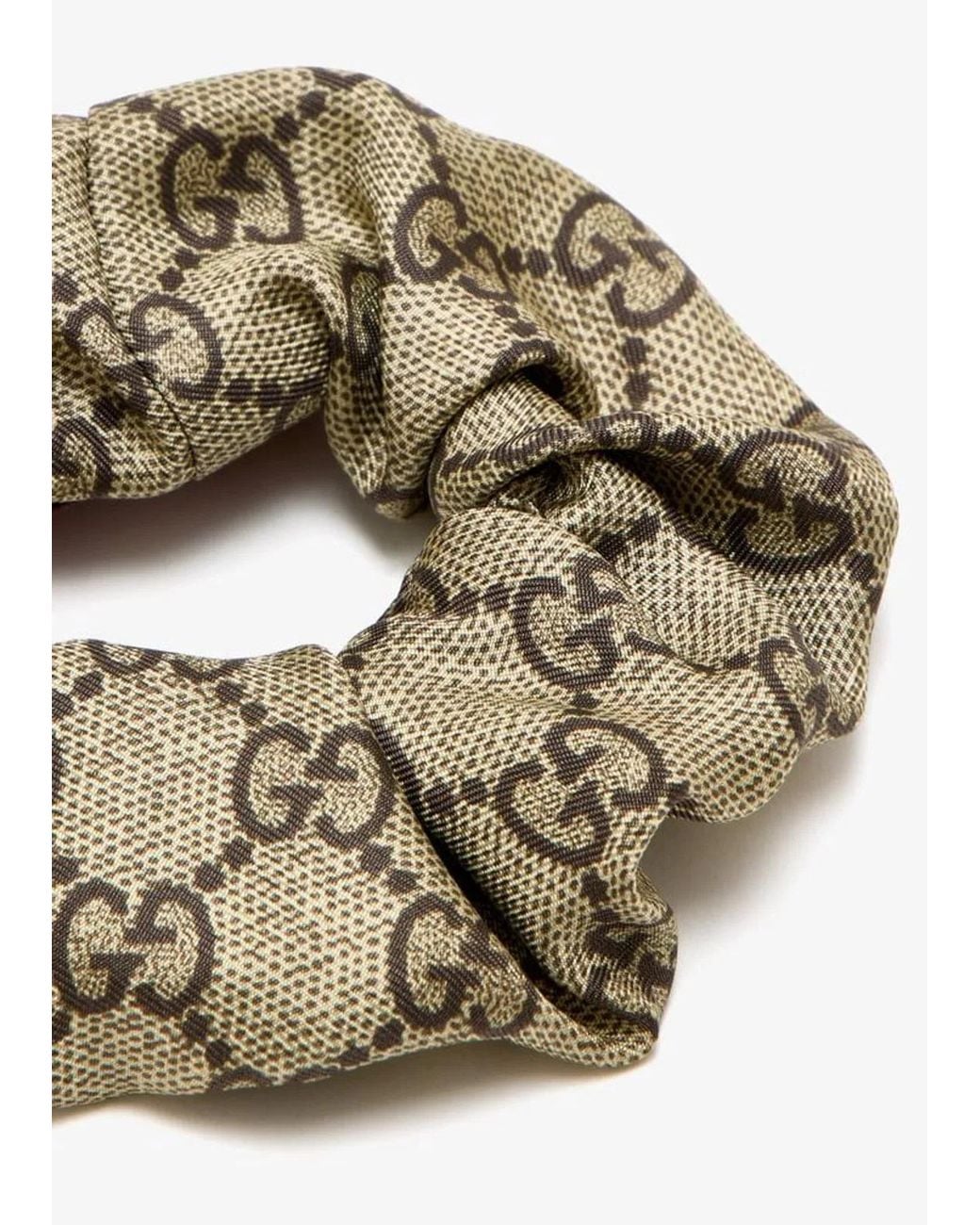 Gucci Metallic Gg Silk Scrunchie