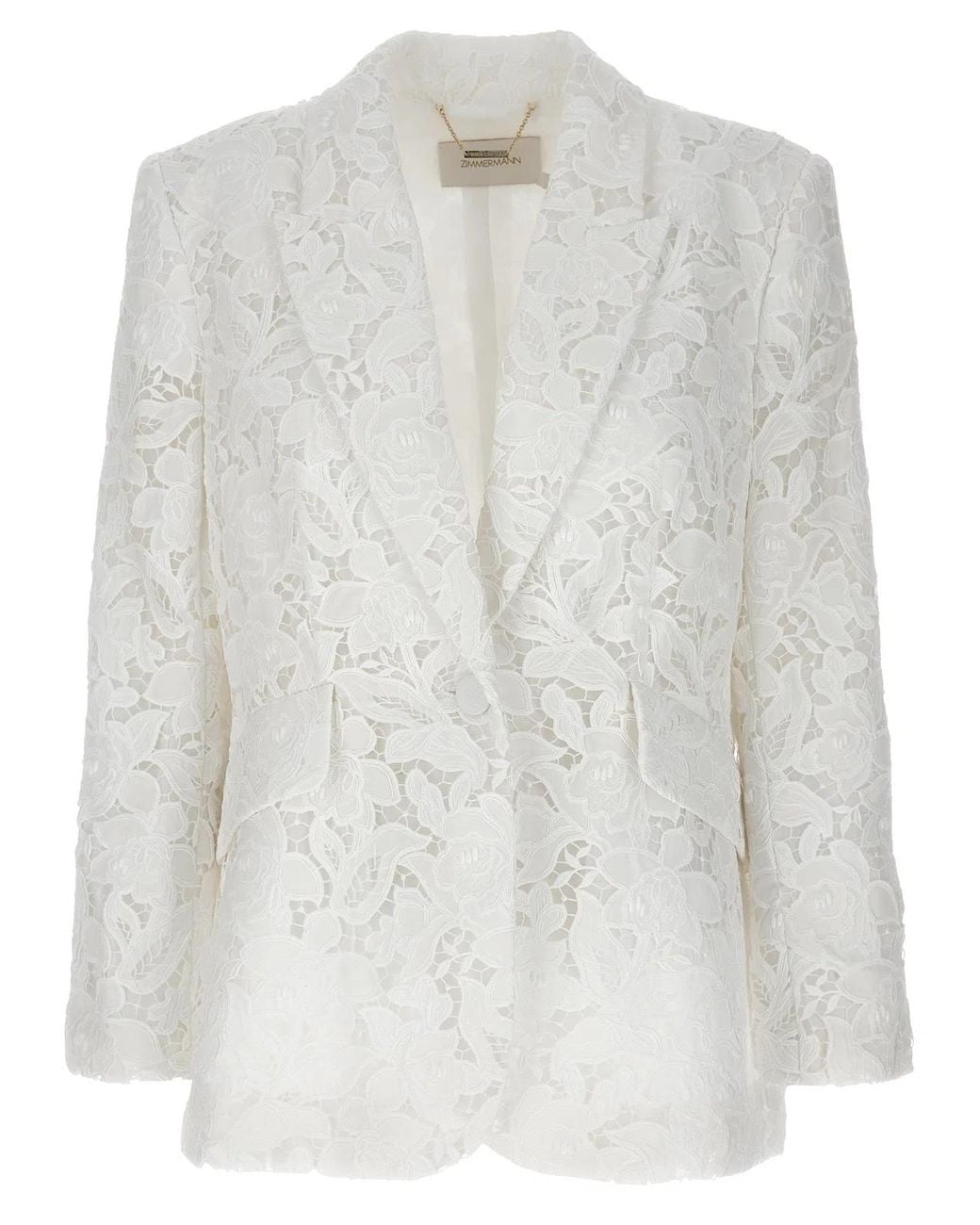 Zimmermann White 'Natura Lace' Blazer