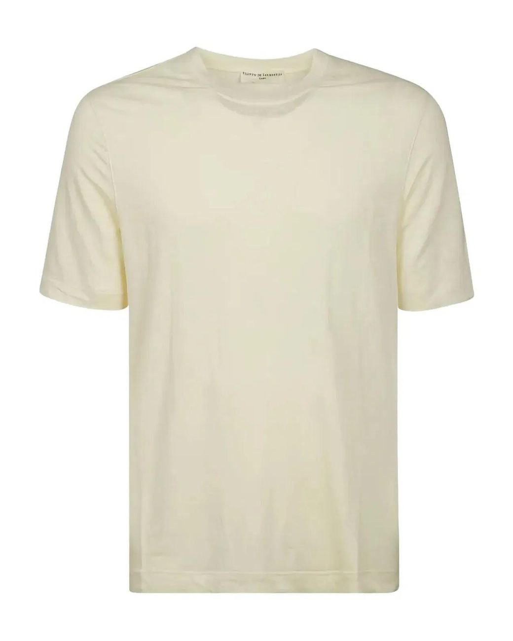 FILIPPO DE LAURENTIIS Natural Short Sleeves T-Shirt for men