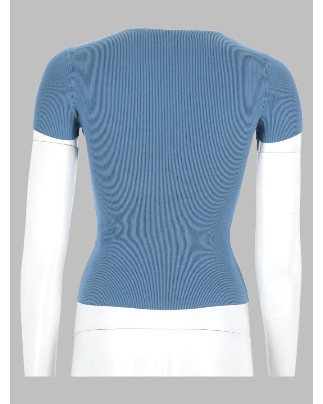 Alexander Wang Blue Logo-Detail Top