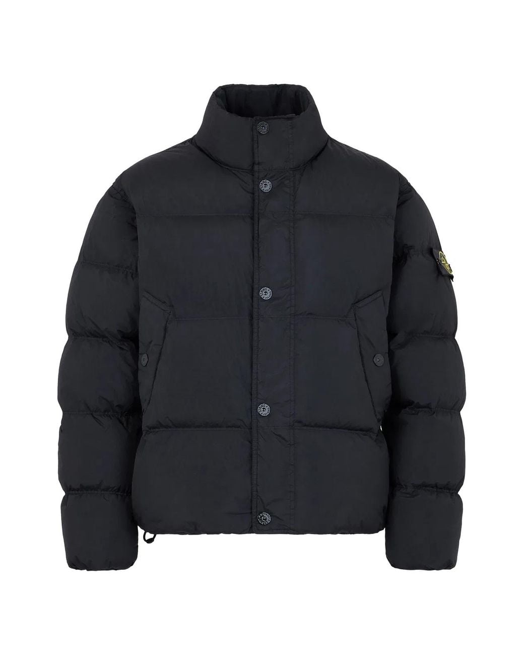 Stone Island Black Crinkle Reps Ny Down Jacket for men