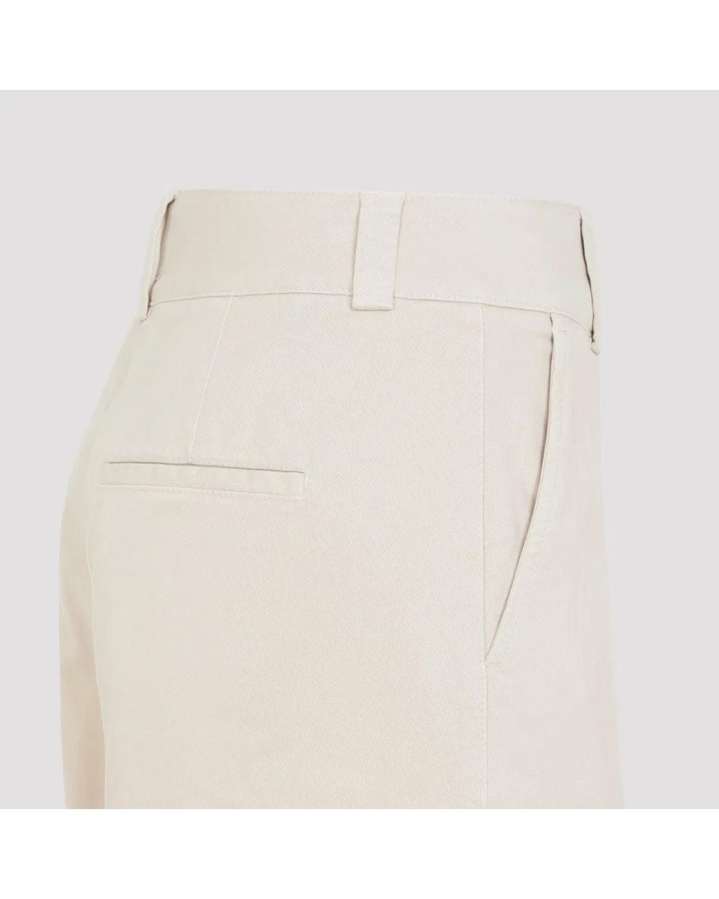 Peserico White Wide Leg Cotton Pants