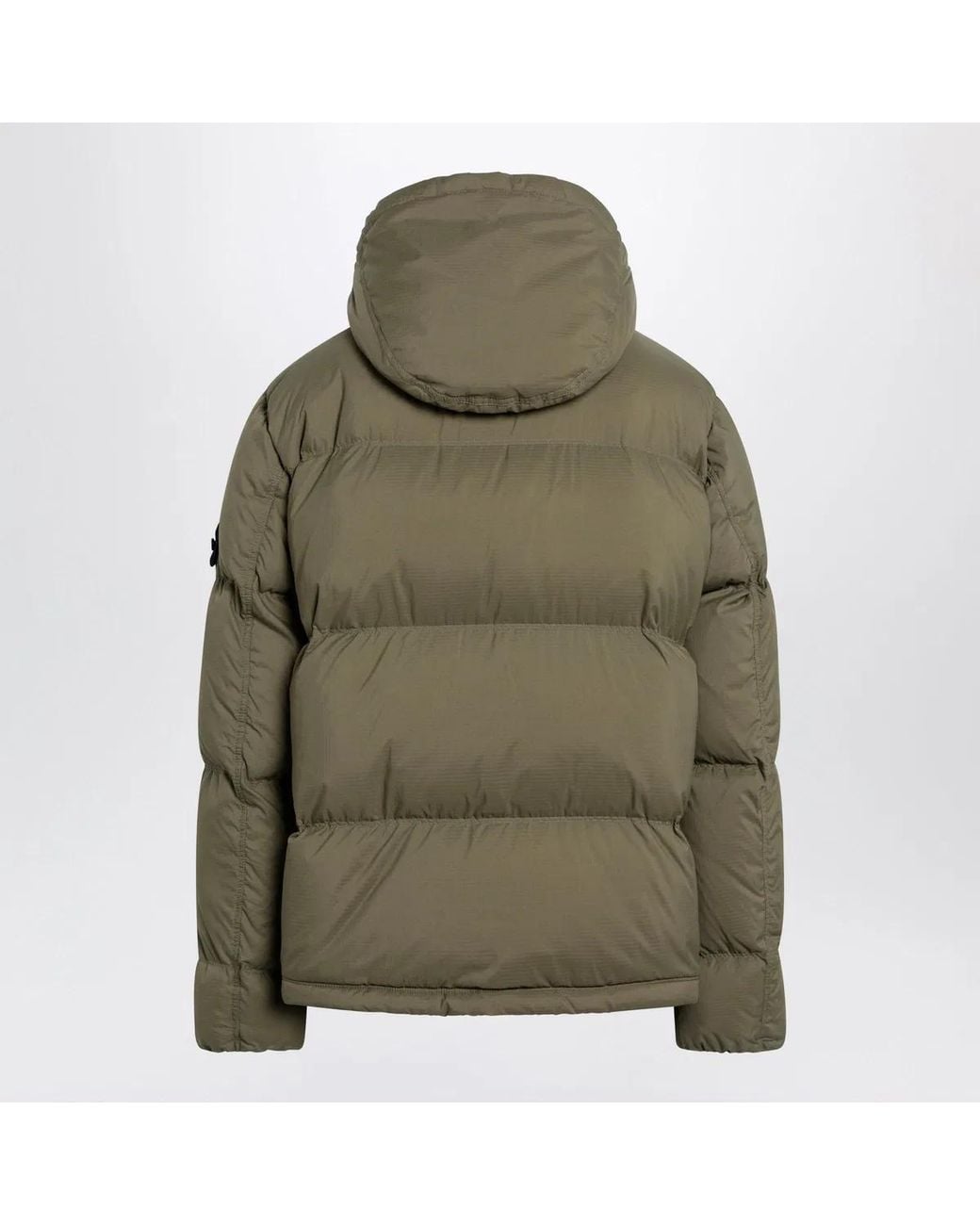 Stone Island Green Military Ripstop Nylon Zip-Up Down Jacket for men