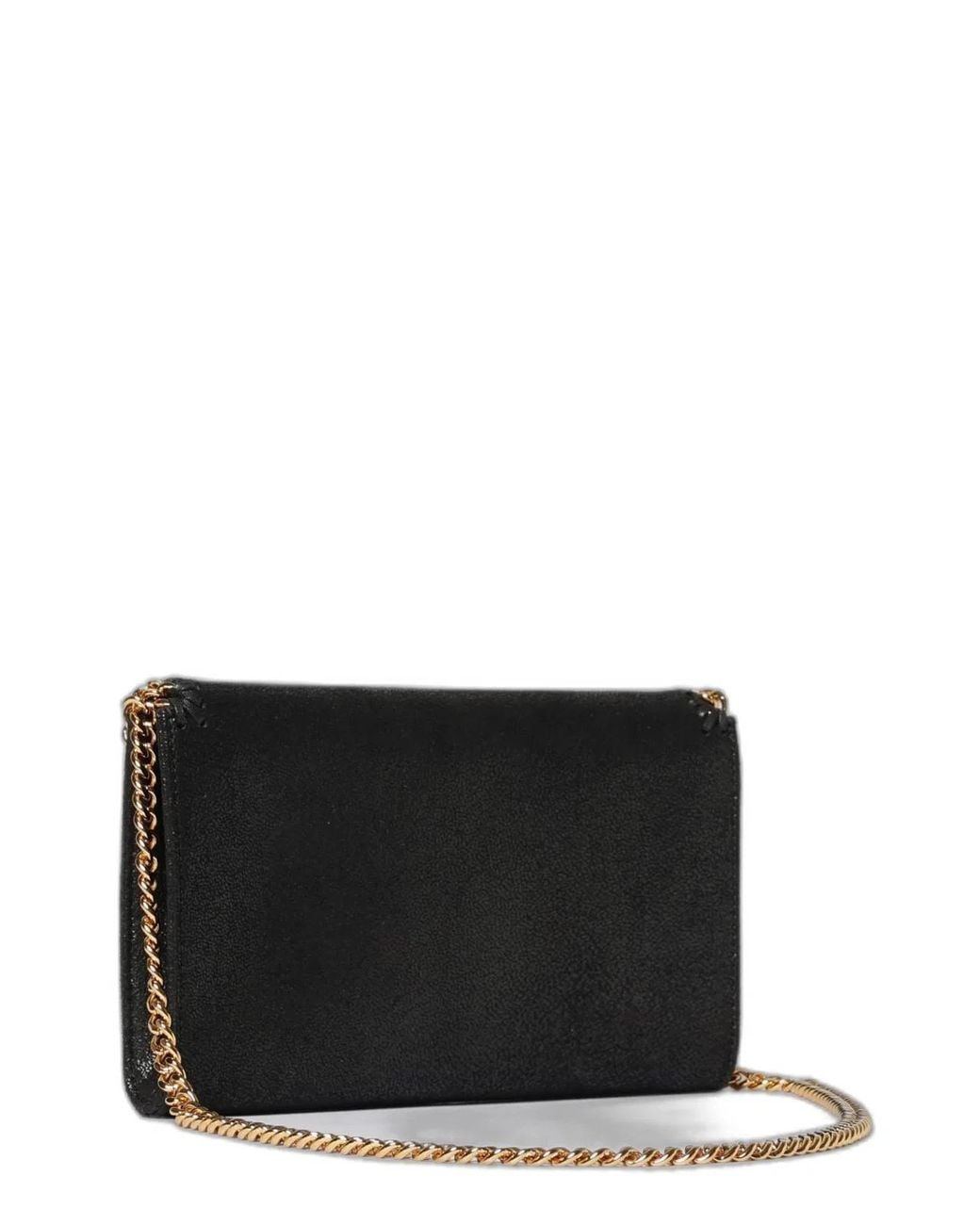 Stella McCartney Black Falabella Wallet Crossbody Chain