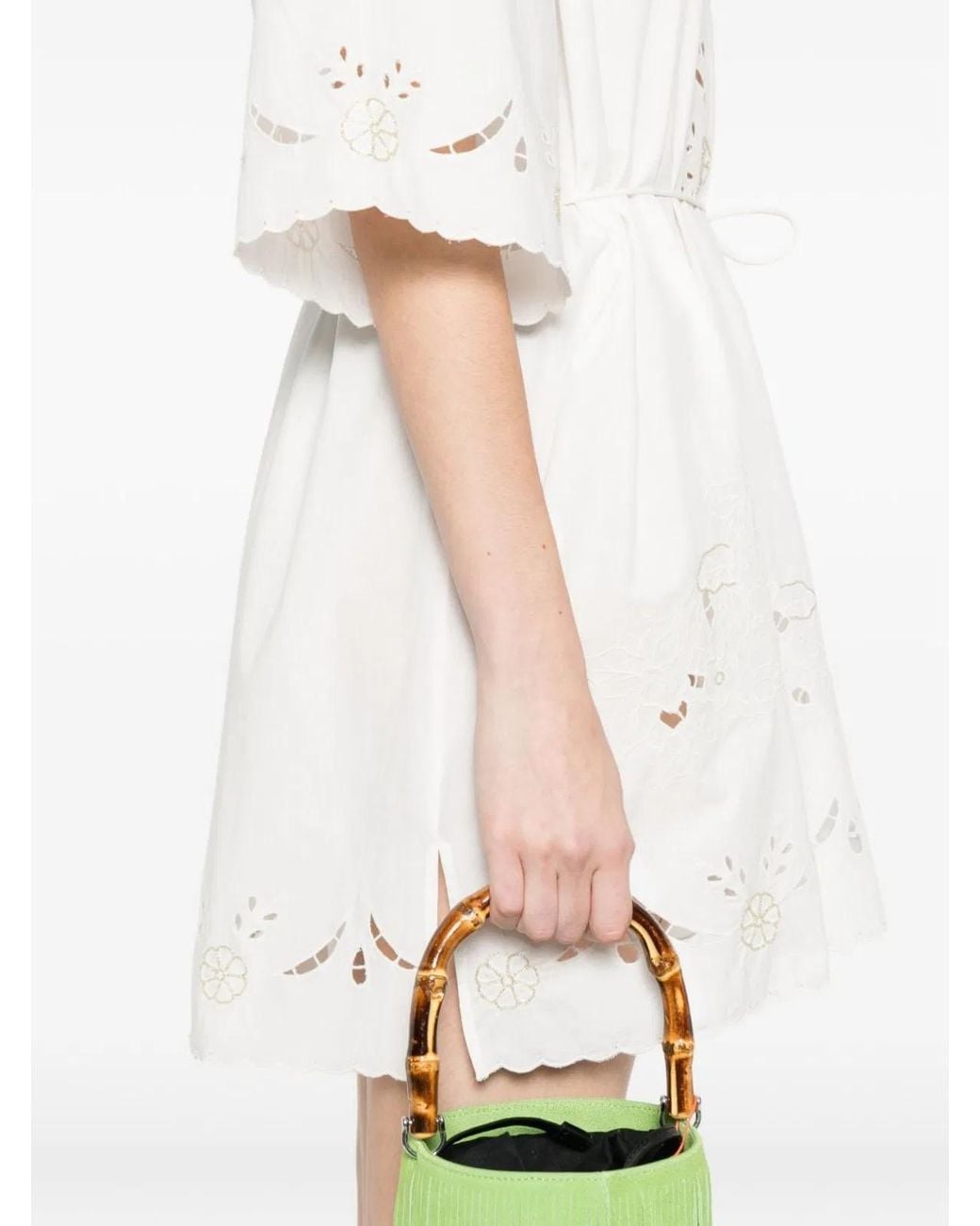 Forte_forte White Embroidered Cotton Shirtdress