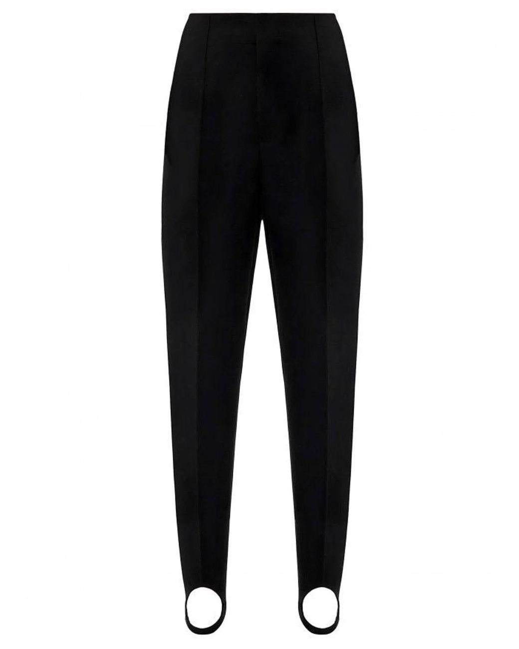 Bottega Veneta Black High-Rise Cotton Trousers