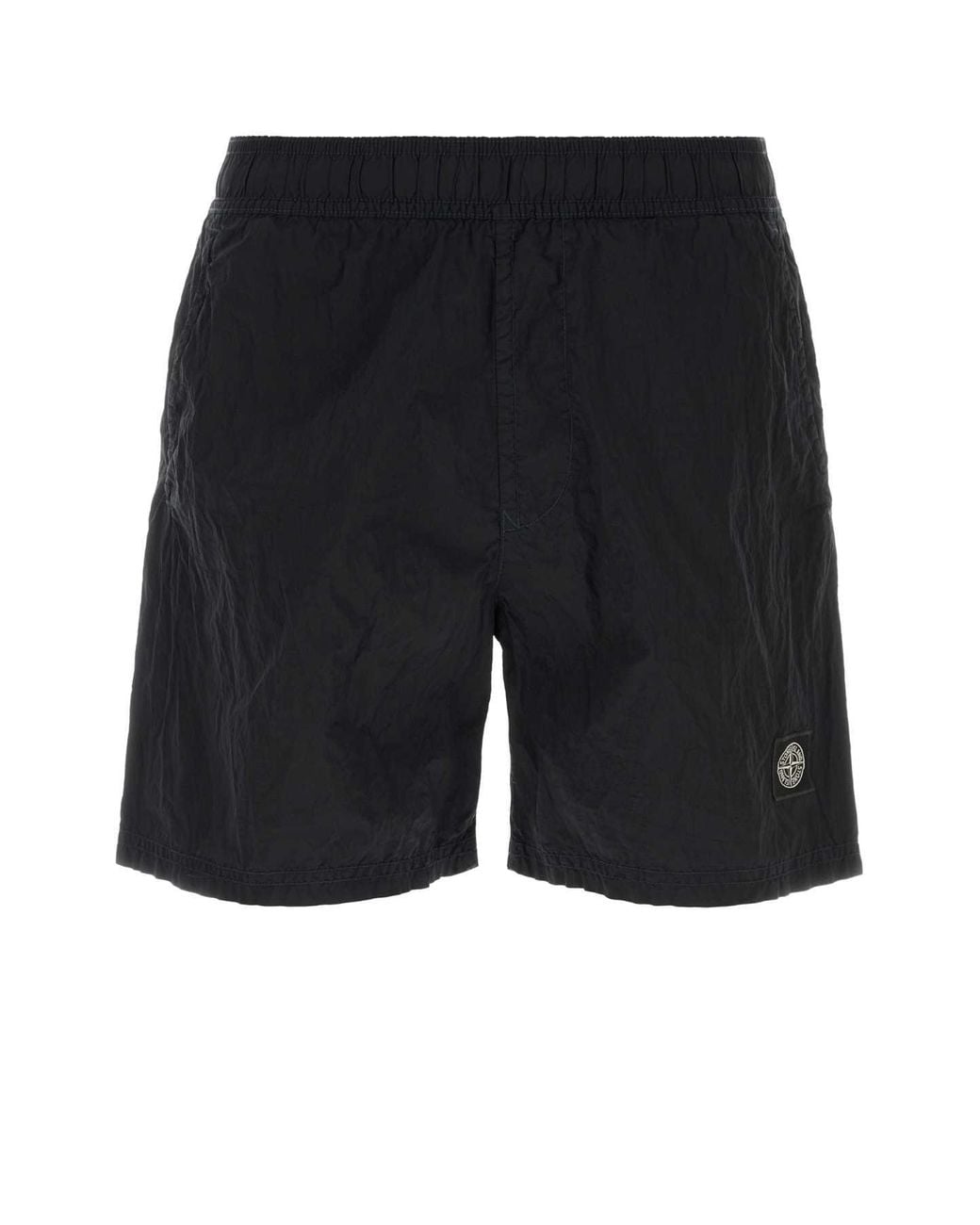 Stone Island Black Midnight Blue Nylon Swimming Shorts for men