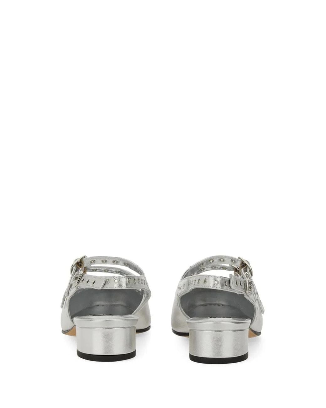 CAREL PARIS White Mary Jane Slingback "Queen"