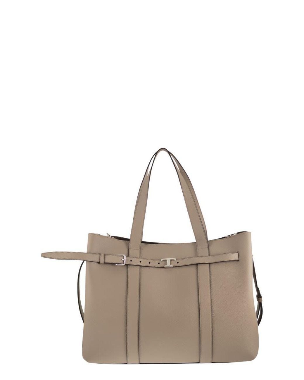 Tod's Brown Tumbled Calfskin Leather Tote Bag for men