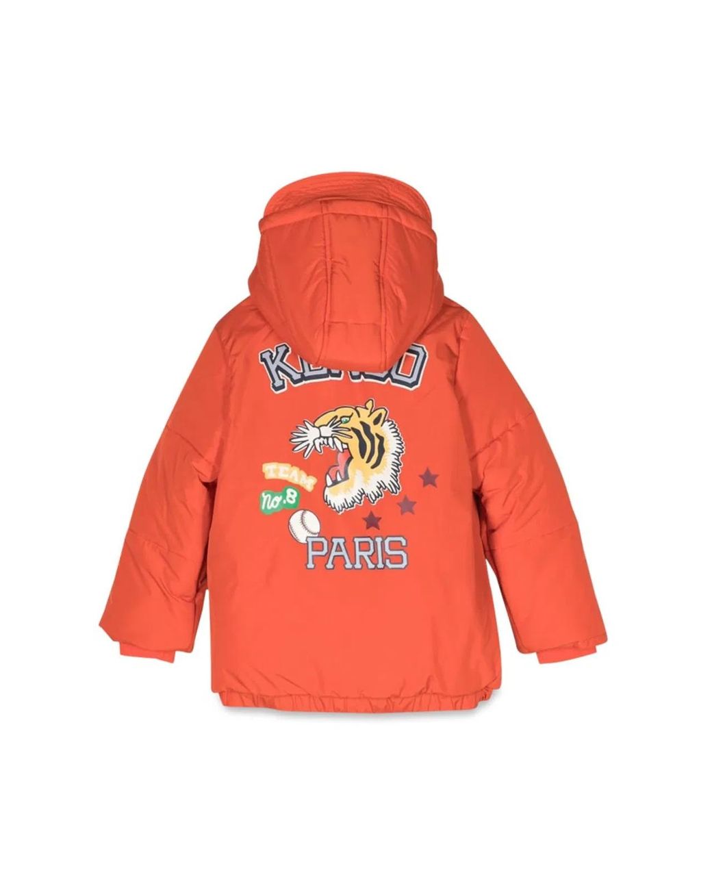 KENZO Red Down Jacket With Hood