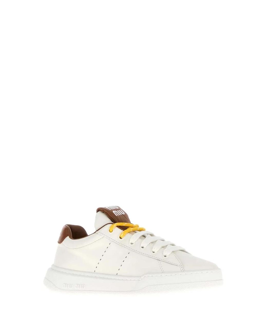 Miu Miu White Leather Sneakers