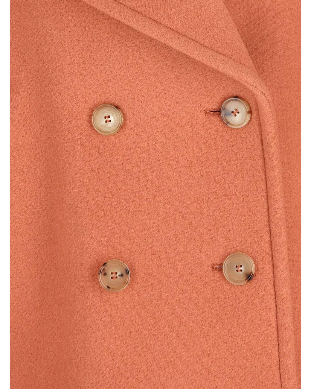 Chloé Orange Double-Breasted Buttoned Jacket