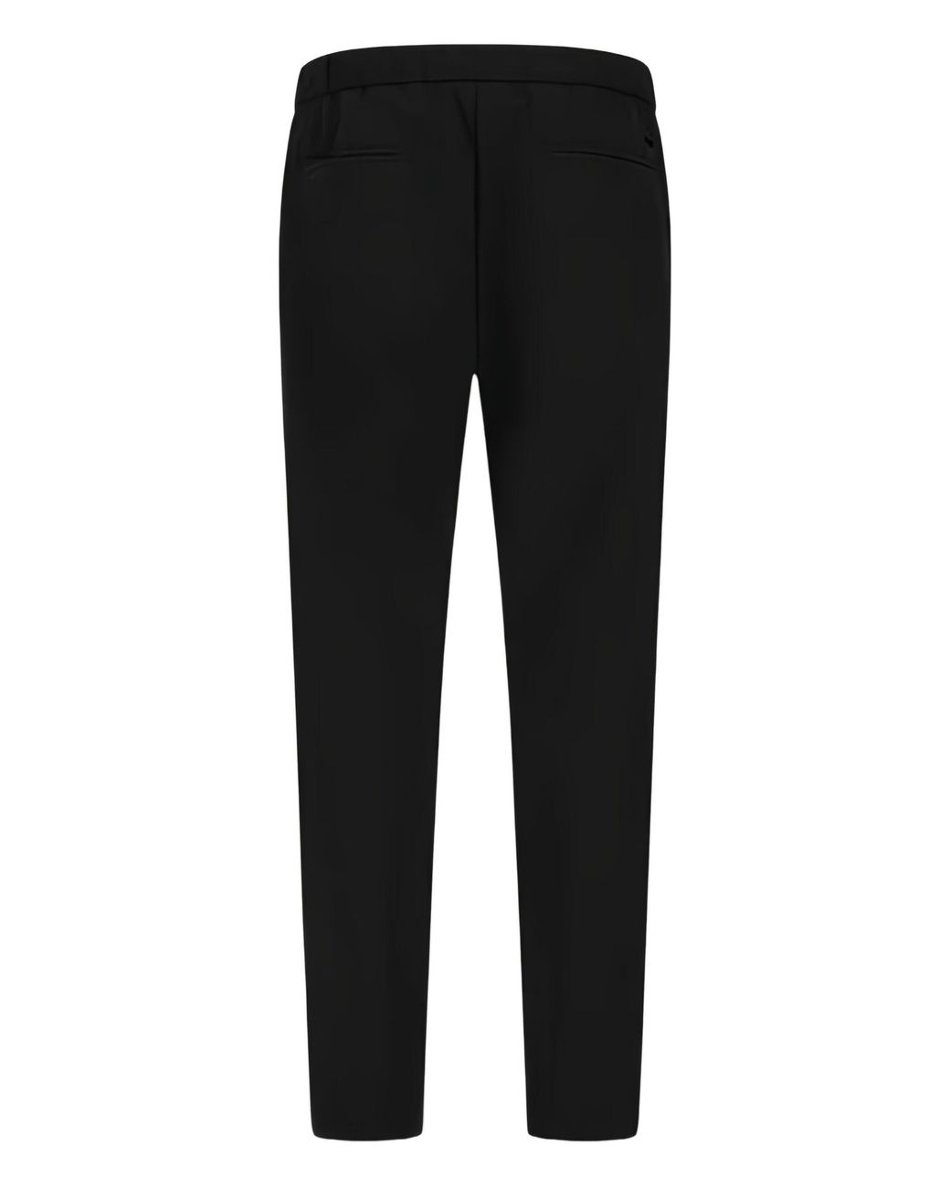 Herno Black Pleat-Detail Tailored Trousers for men