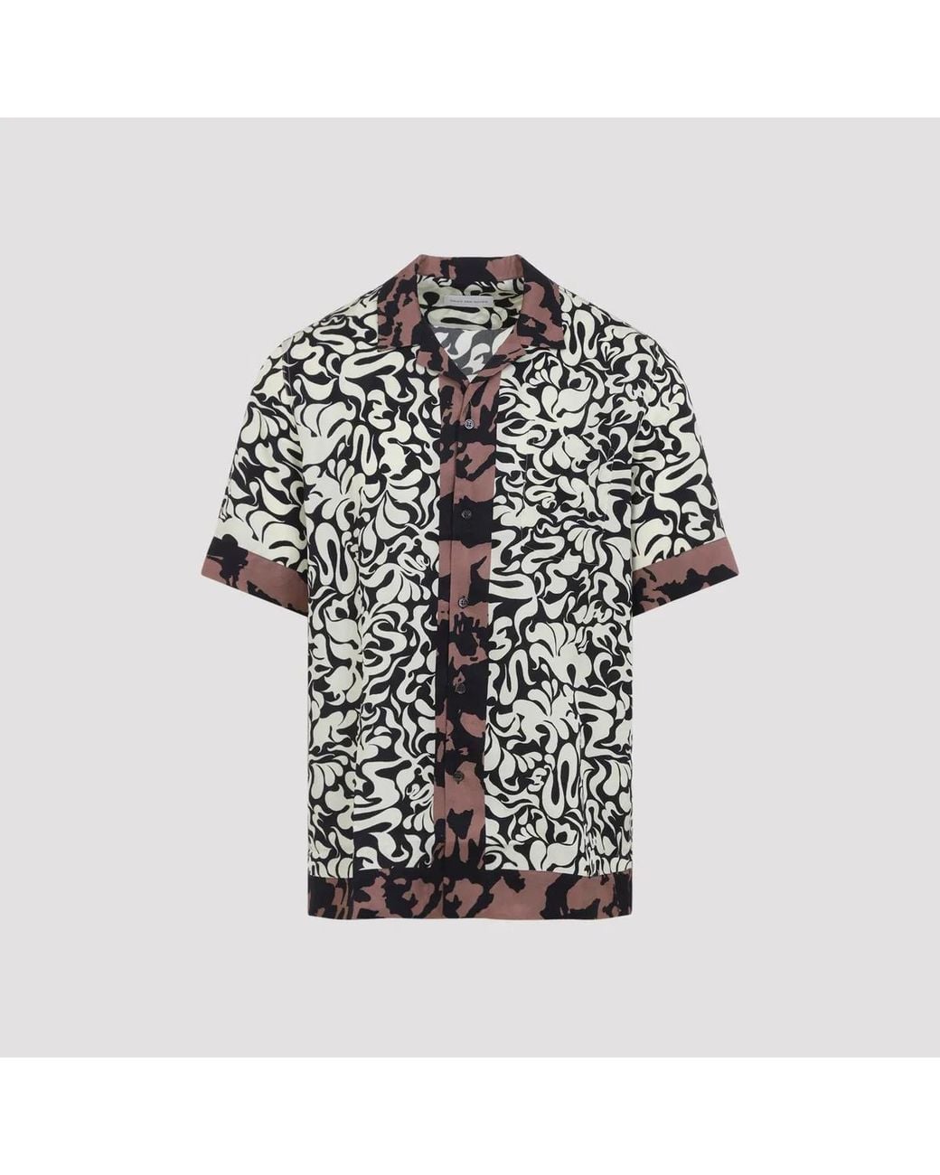 Dries Van Noten Black Carltone Viscose Shirt for men