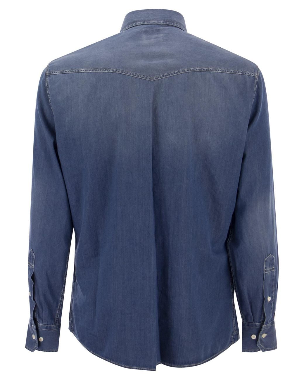 Brunello Cucinelli Blue Easy Fit Shirt