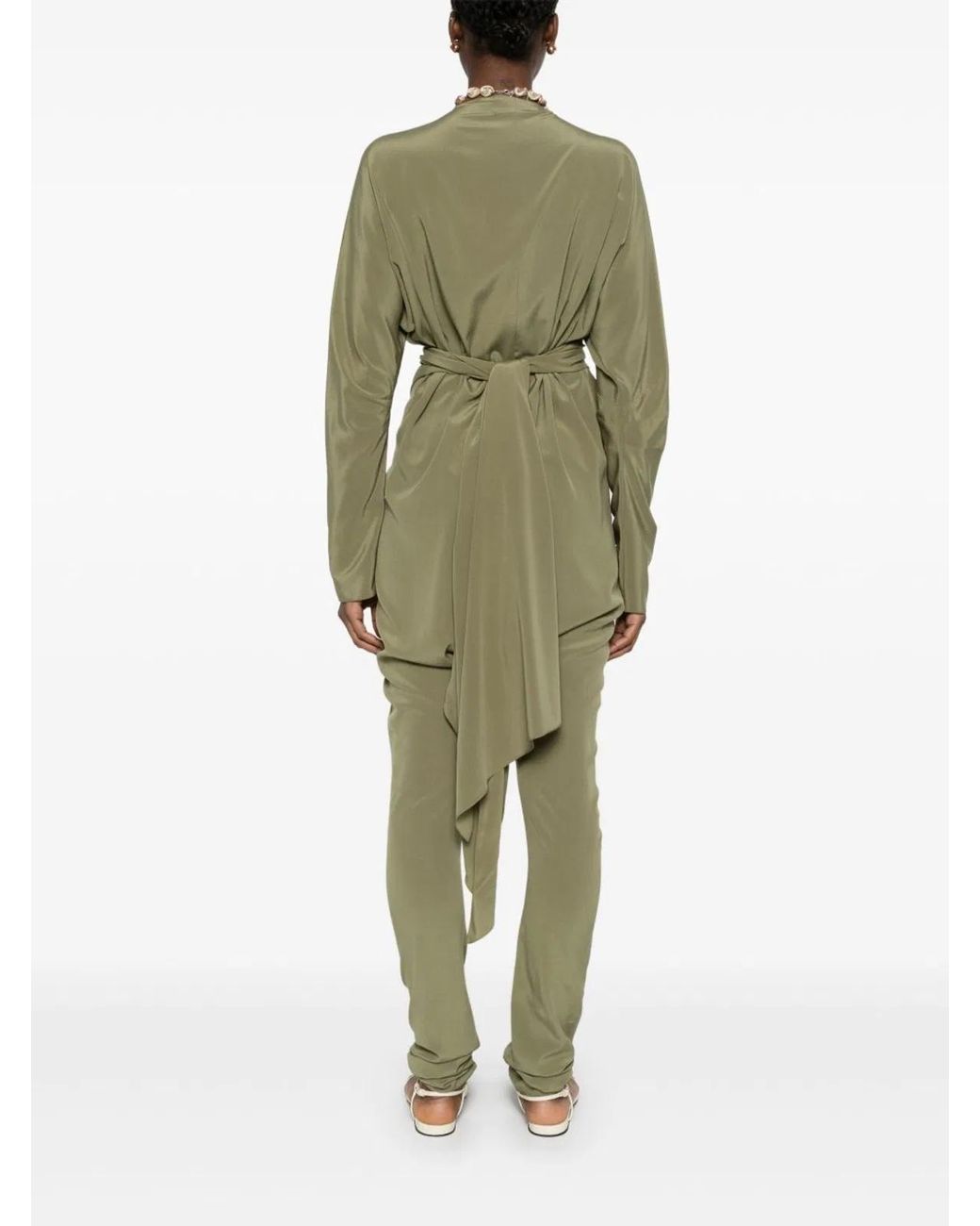 Cortana Green Serp Silk Jumpsuit